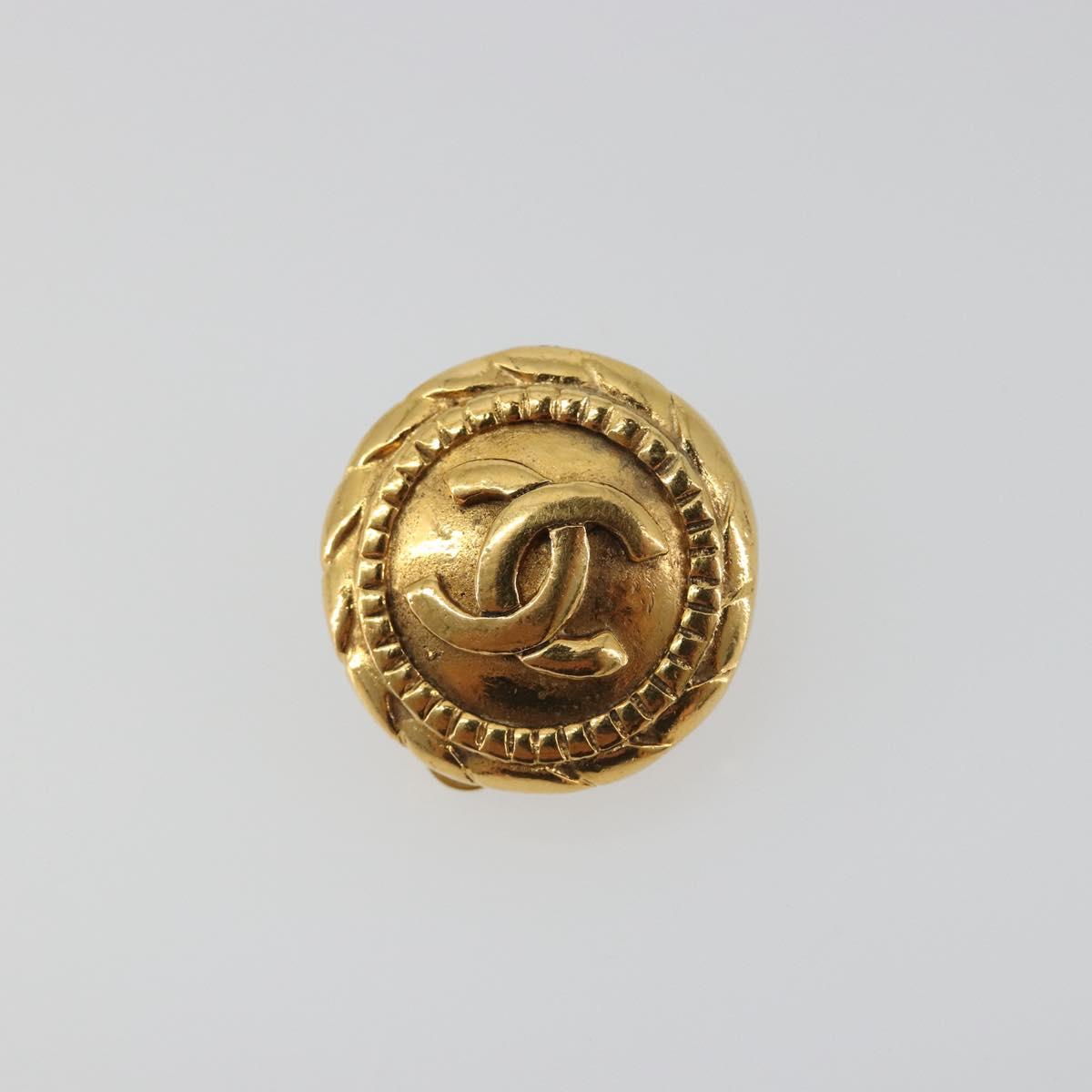CHANEL Earring Metal Gold Tone CC Auth 198839V - Jerrillo image 2