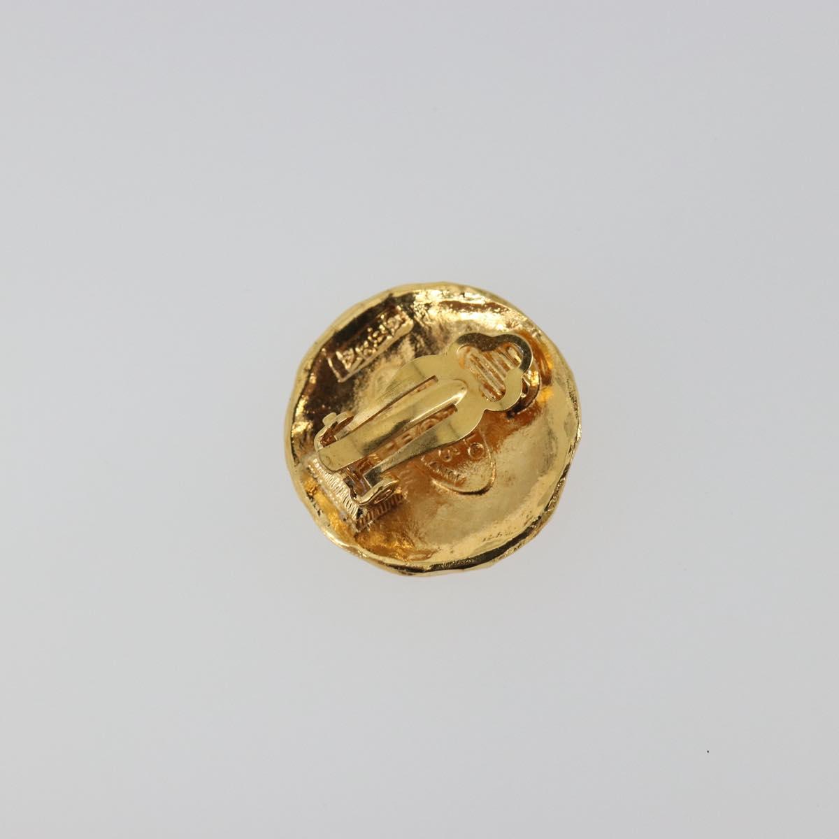 CHANEL Lion Earring Metal Gold Tone CC Auth 198845 - Jerrillo image 3