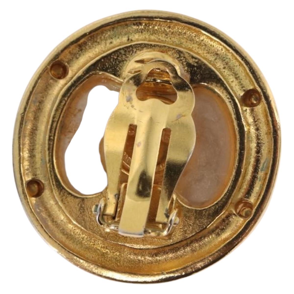 CHANEL Pearl Earring metal Gold Tone CC Auth 198846 - Jerrillo image 10