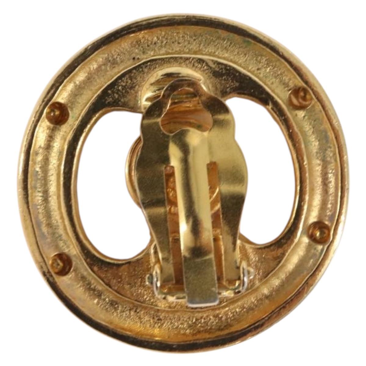 CHANEL Pearl Earring metal Gold Tone CC Auth 198846 - Jerrillo image 5