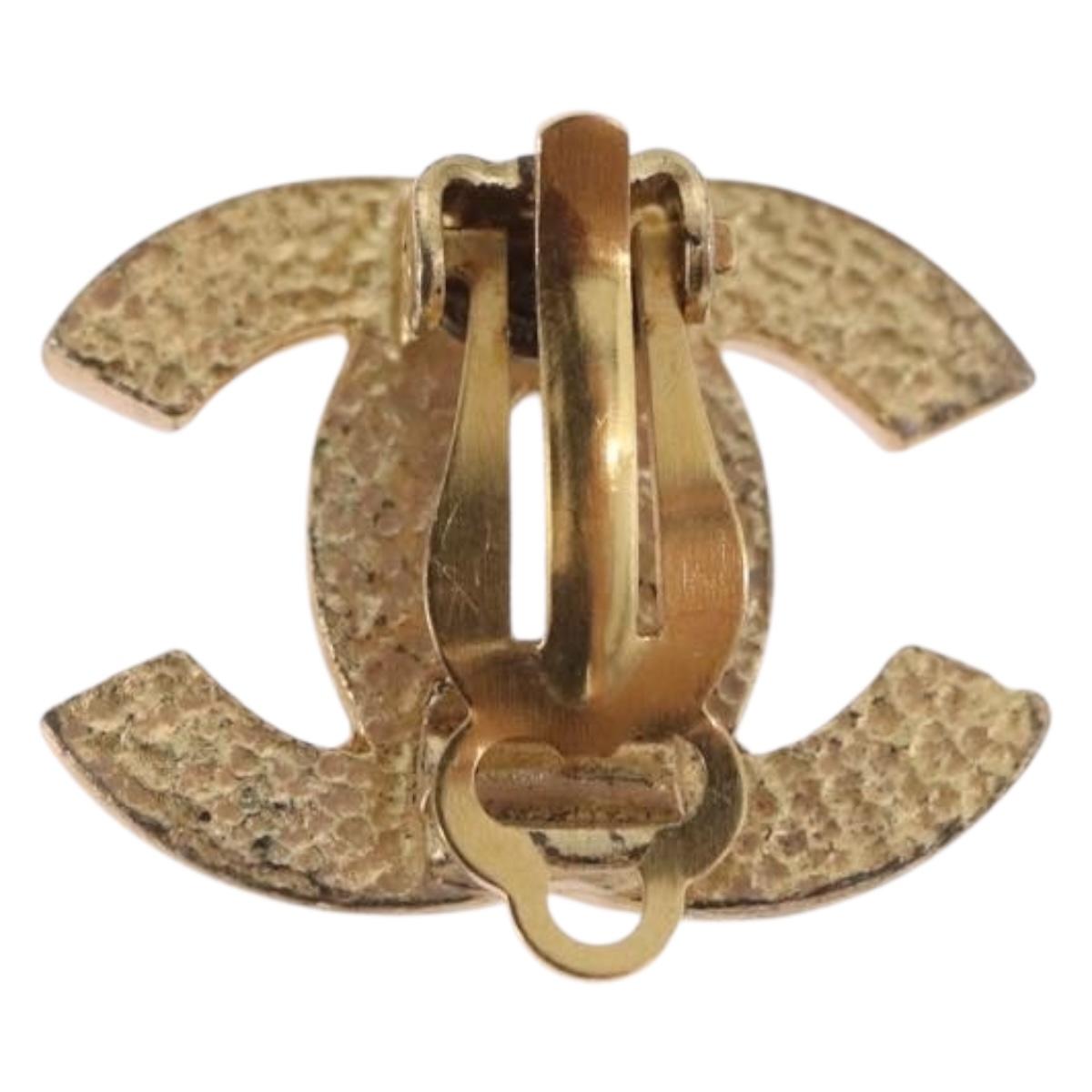 CHANEL Earring metal Gold Tone CC Auth 198849V - Jerrillo image 4