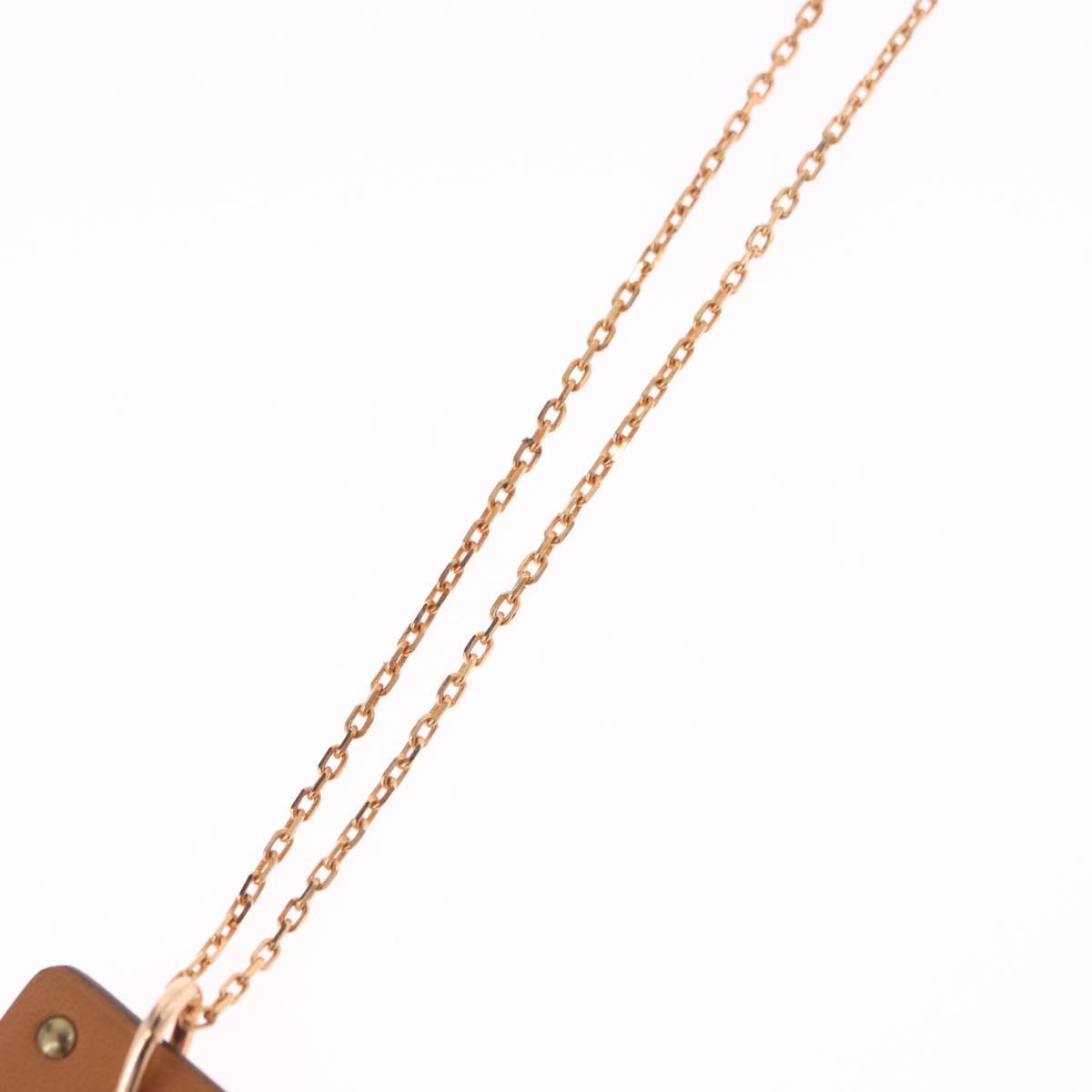 HERMES Asdu Cool PM Necklace metal Brown Auth 198852V - Jerrillo image 10
