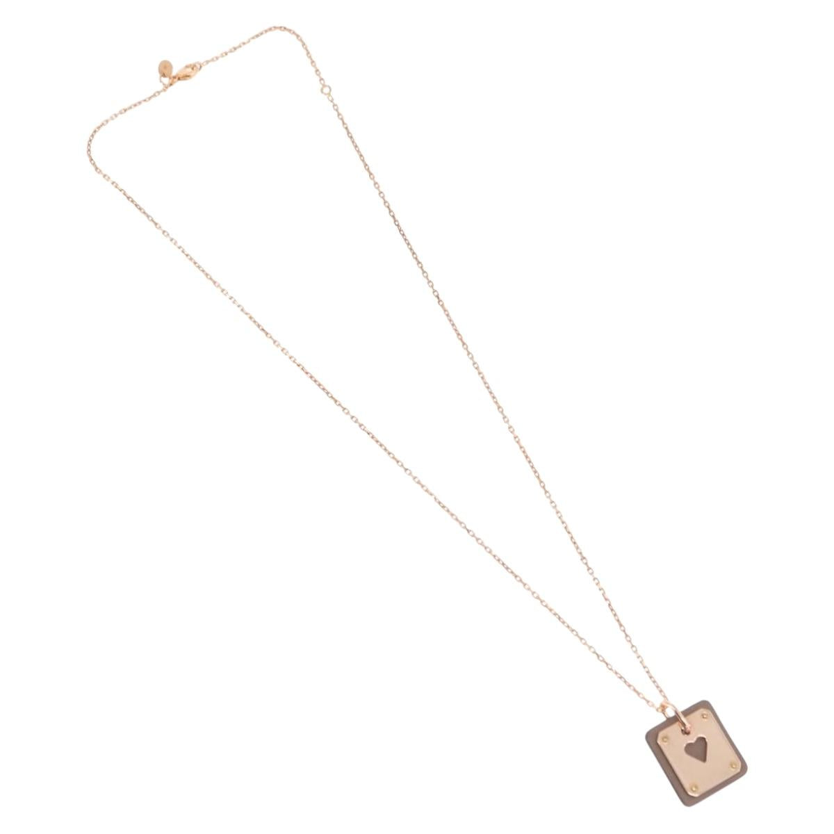 HERMES Asdu Cool PM Necklace metal Brown Auth 198852V - Jerrillo image 2