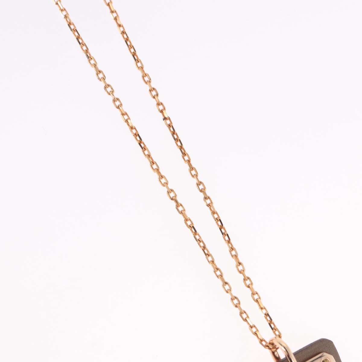 HERMES Asdu Cool PM Necklace metal Brown Auth 198852V - Jerrillo image 4