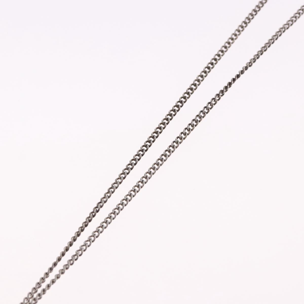 CHANEL COCO Mark Necklace Metal Silver CC Auth 198854V - Jerrillo image 10