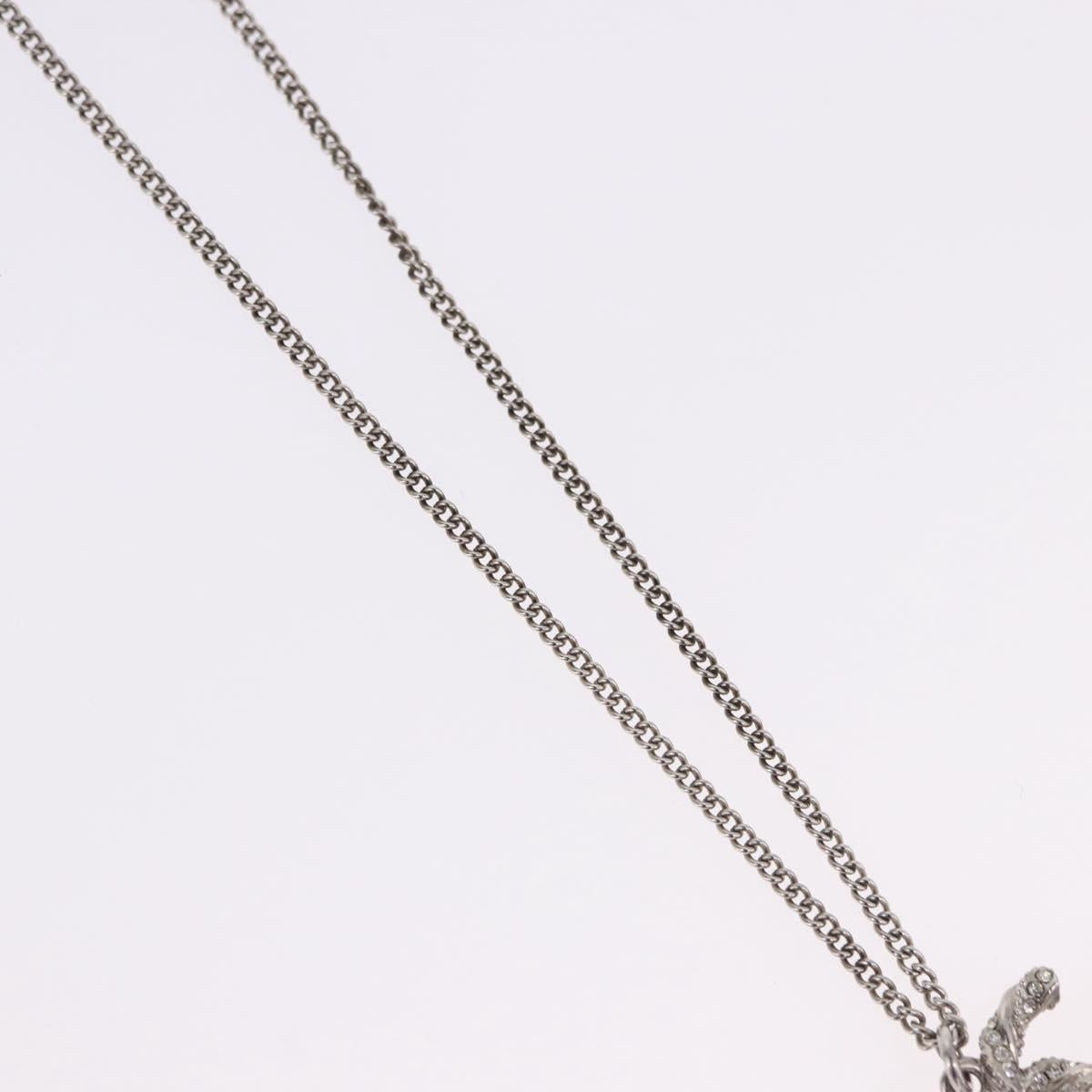 CHANEL COCO Mark Necklace Metal Silver CC Auth 198854V - Jerrillo image 4
