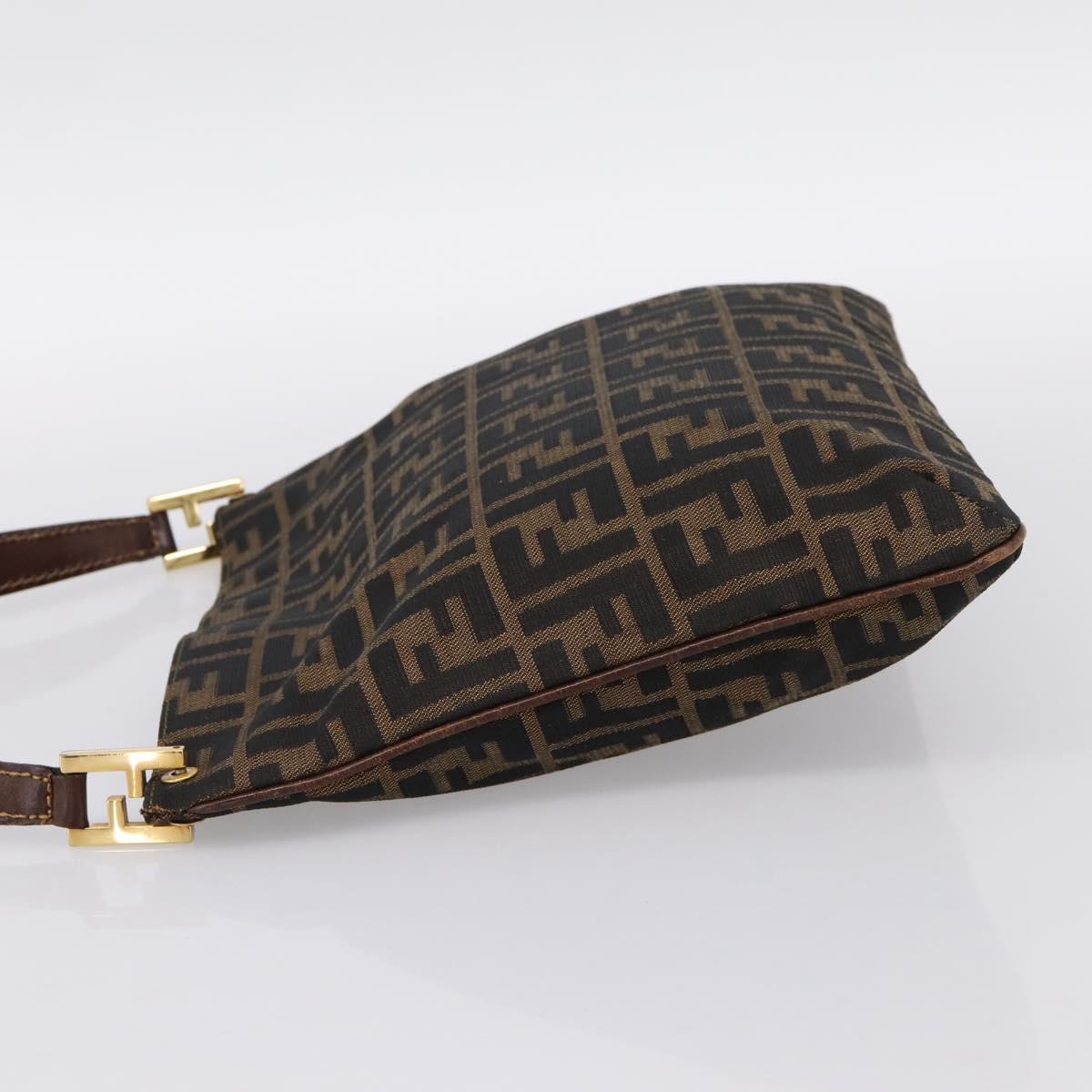 FENDI Zucca Canvas Shoulder Bag Brown Gold Tone Auth 199011 - Jerrillo image 3
