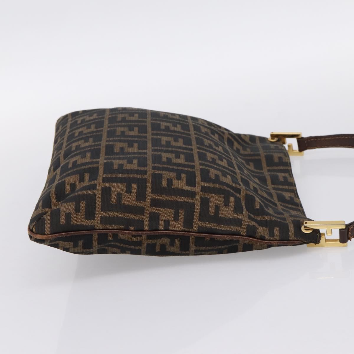 FENDI Zucca Canvas Shoulder Bag Brown Gold Tone Auth 199011 - Jerrillo image 4