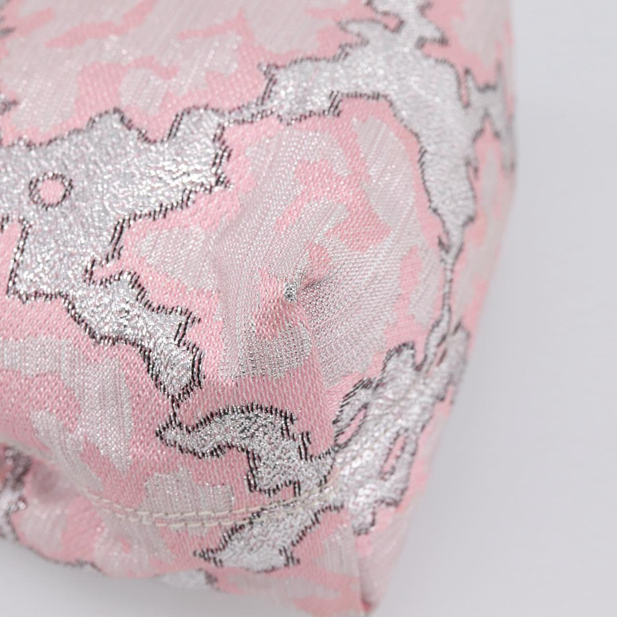 PRADA Brocade Hand Pouch Silk Pink Silver Auth 199363SAM - Jerrillo image 9