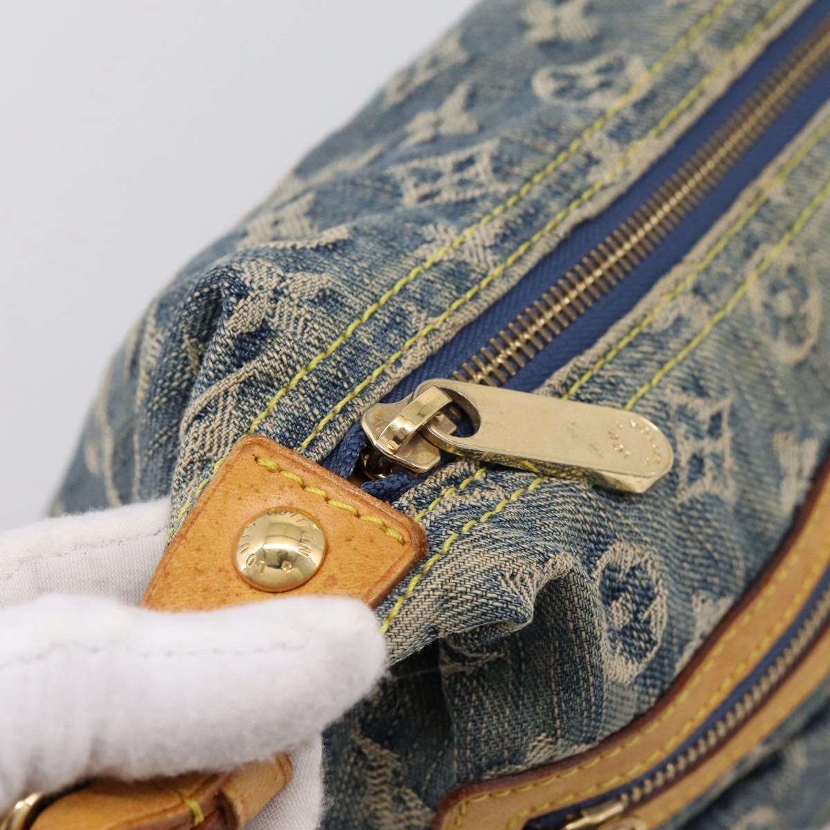 LOUIS VUITTON Monogram Denim Buggy PM Shoulder Bag Blue M95049 LV Auth 199468V - Jerrillo image 9