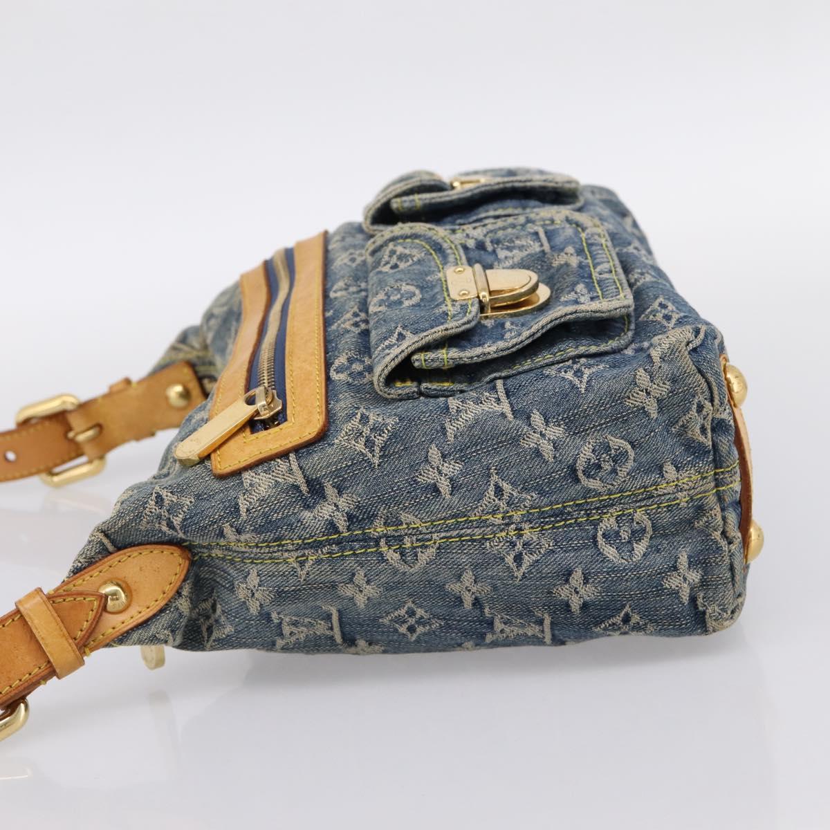 LOUIS VUITTON Monogram Denim Buggy PM Shoulder Bag Blue M95049 LV Auth 199468V - Jerrillo image 3