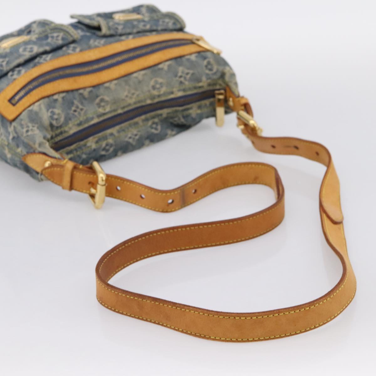LOUIS VUITTON Monogram Denim Buggy PM Shoulder Bag Blue M95049 LV Auth 199468V - Jerrillo image 7