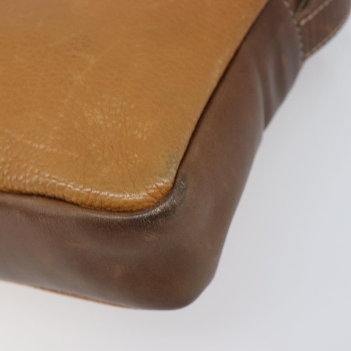 LOEWE Shoulder Bag Leather Brown Gold Auth 199645 - Jerrillo image 9