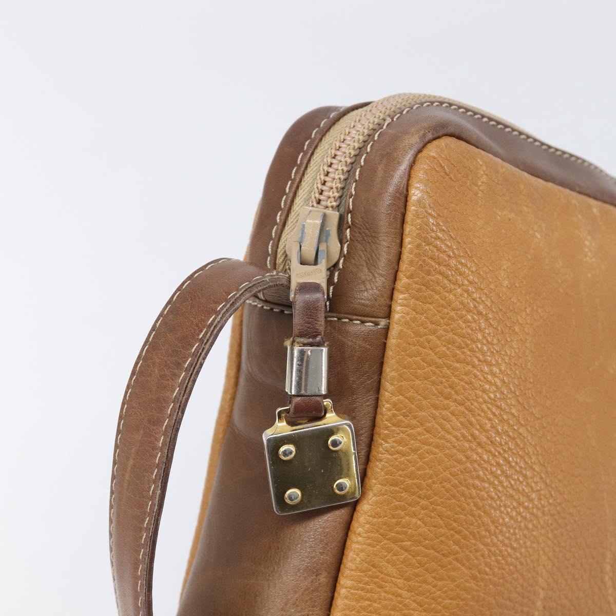 LOEWE Shoulder Bag Leather Brown Gold Auth 199645 - Jerrillo image 10