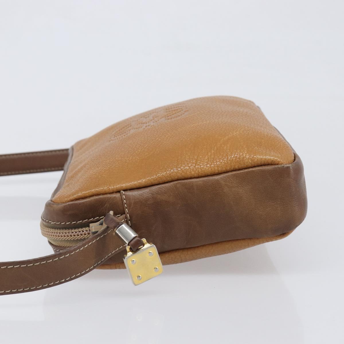 LOEWE Shoulder Bag Leather Brown Gold Auth 199645 - Jerrillo image 4