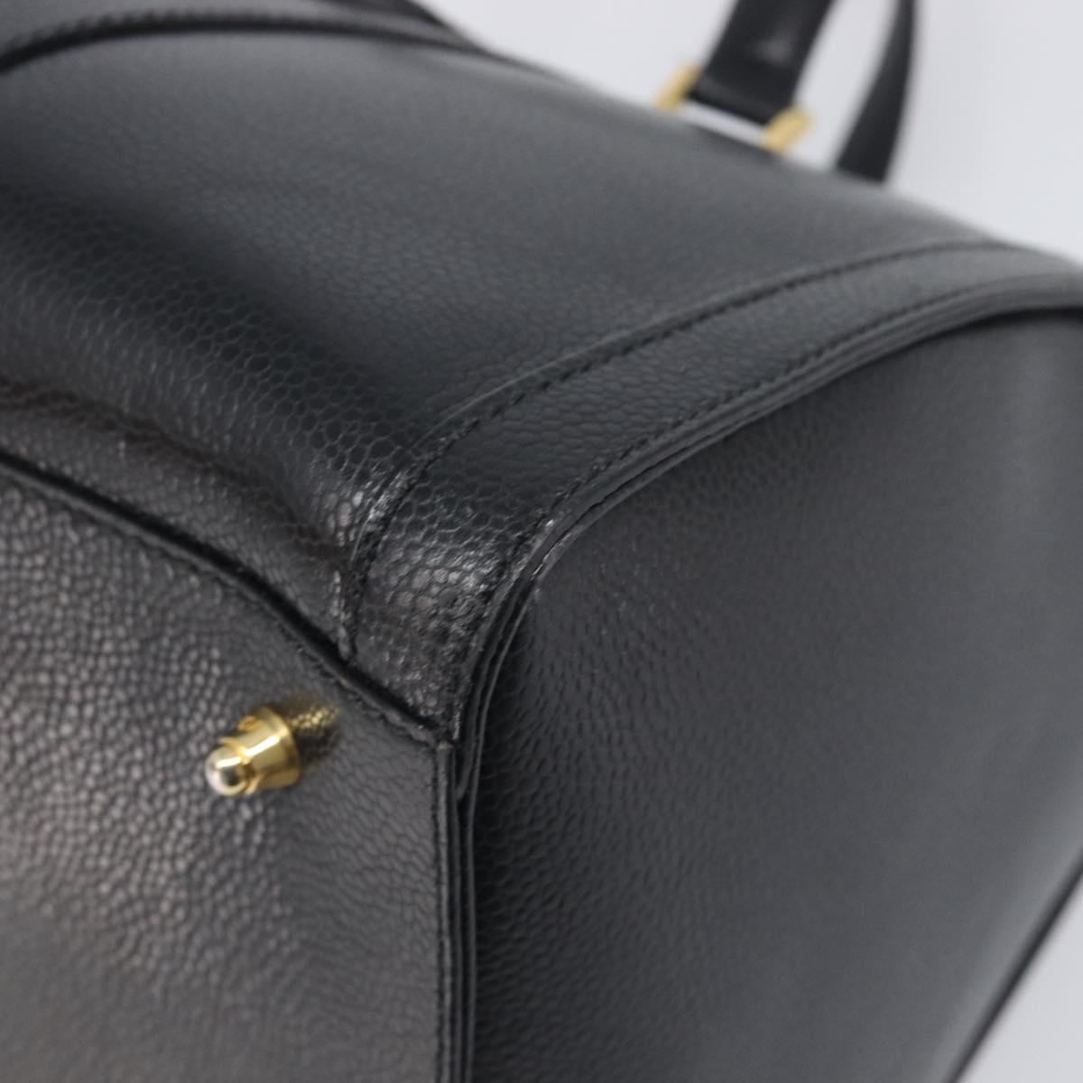 FENDI Boston Bag Leather Black Gold Auth 199674V - Jerrillo image 9