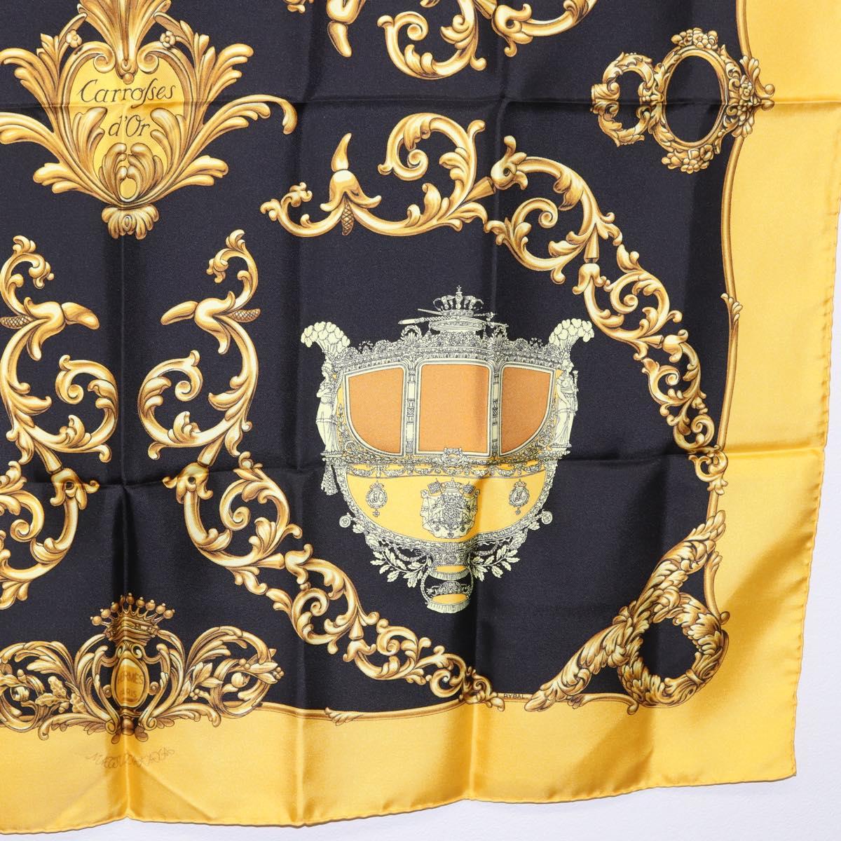 HERMES Carre 90 Scarf Silk Yellow Auth 199714M - Jerrillo image 10