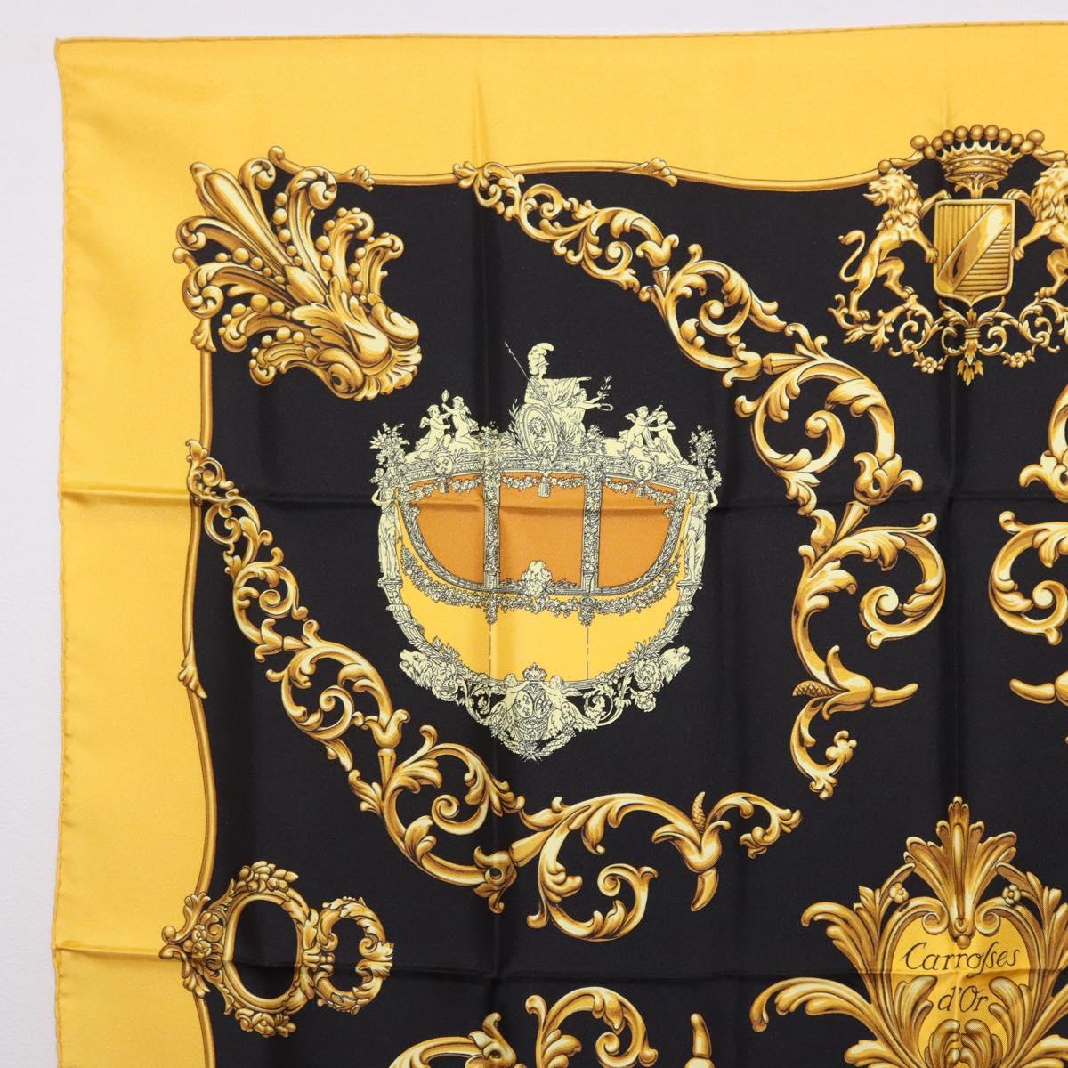 HERMES Carre 90 Scarf Silk Yellow Auth 199714M - Jerrillo image 2