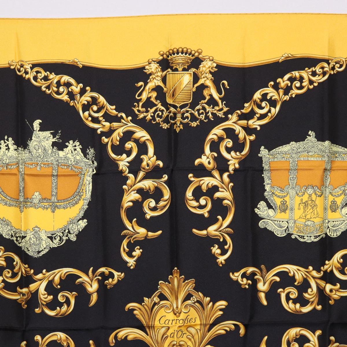 HERMES Carre 90 Scarf Silk Yellow Auth 199714M - Jerrillo image 3