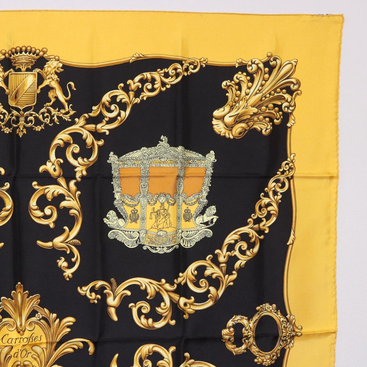 HERMES Carre 90 Scarf Silk Yellow Auth 199714M - Jerrillo image 4