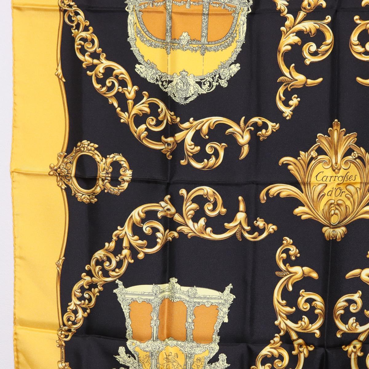 HERMES Carre 90 Scarf Silk Yellow Auth 199714M - Jerrillo image 5