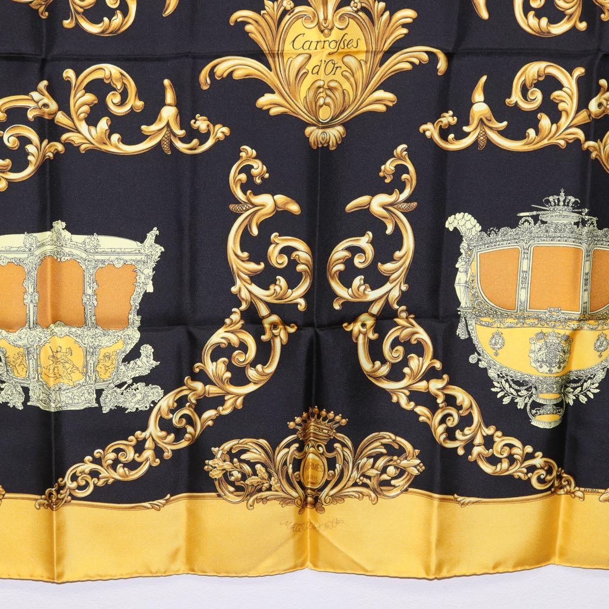 HERMES Carre 90 Scarf Silk Yellow Auth 199714M - Jerrillo image 9