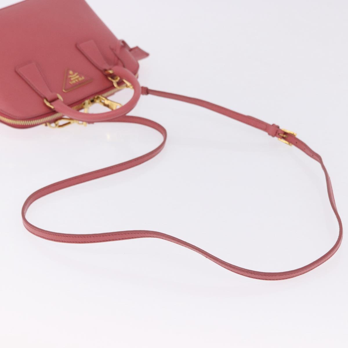 PRADA Galleria Hand Bag Saffiano 2way Pink Gold Auth 199933V - Jerrillo image 10