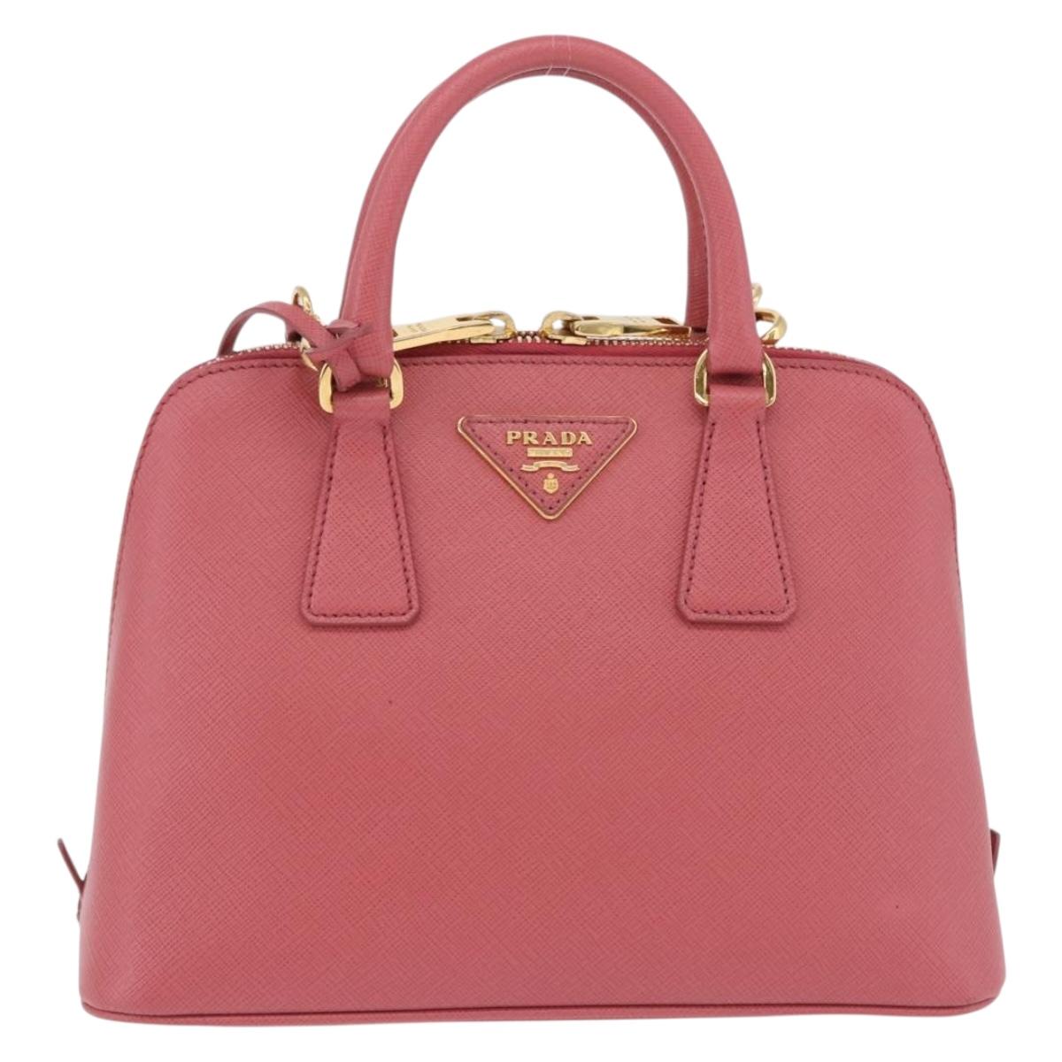 PRADA Galleria Hand Bag Saffiano 2way Pink Gold Auth 199933V - Jerrillo image 2