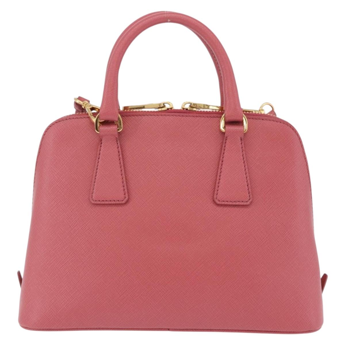 PRADA Galleria Hand Bag Saffiano 2way Pink Gold Auth 199933V - Jerrillo image 4