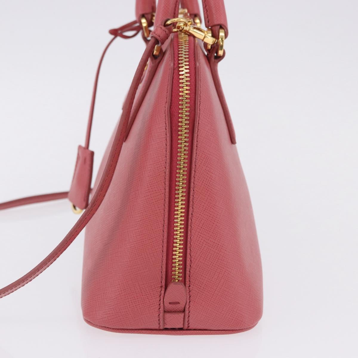PRADA Galleria Hand Bag Saffiano 2way Pink Gold Auth 199933V - Jerrillo image 5