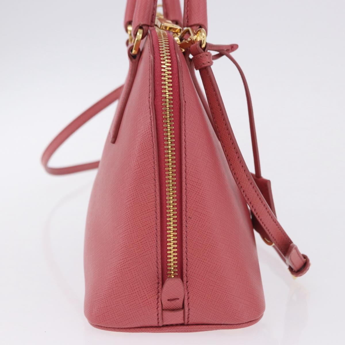 PRADA Galleria Hand Bag Saffiano 2way Pink Gold Auth 199933V - Jerrillo image 6
