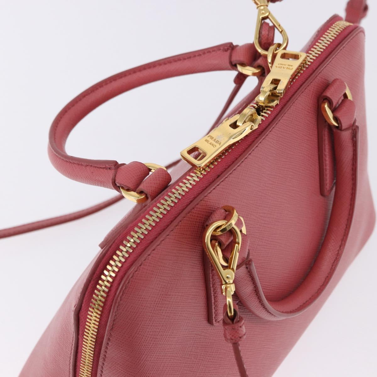PRADA Galleria Hand Bag Saffiano 2way Pink Gold Auth 199933V - Jerrillo image 7