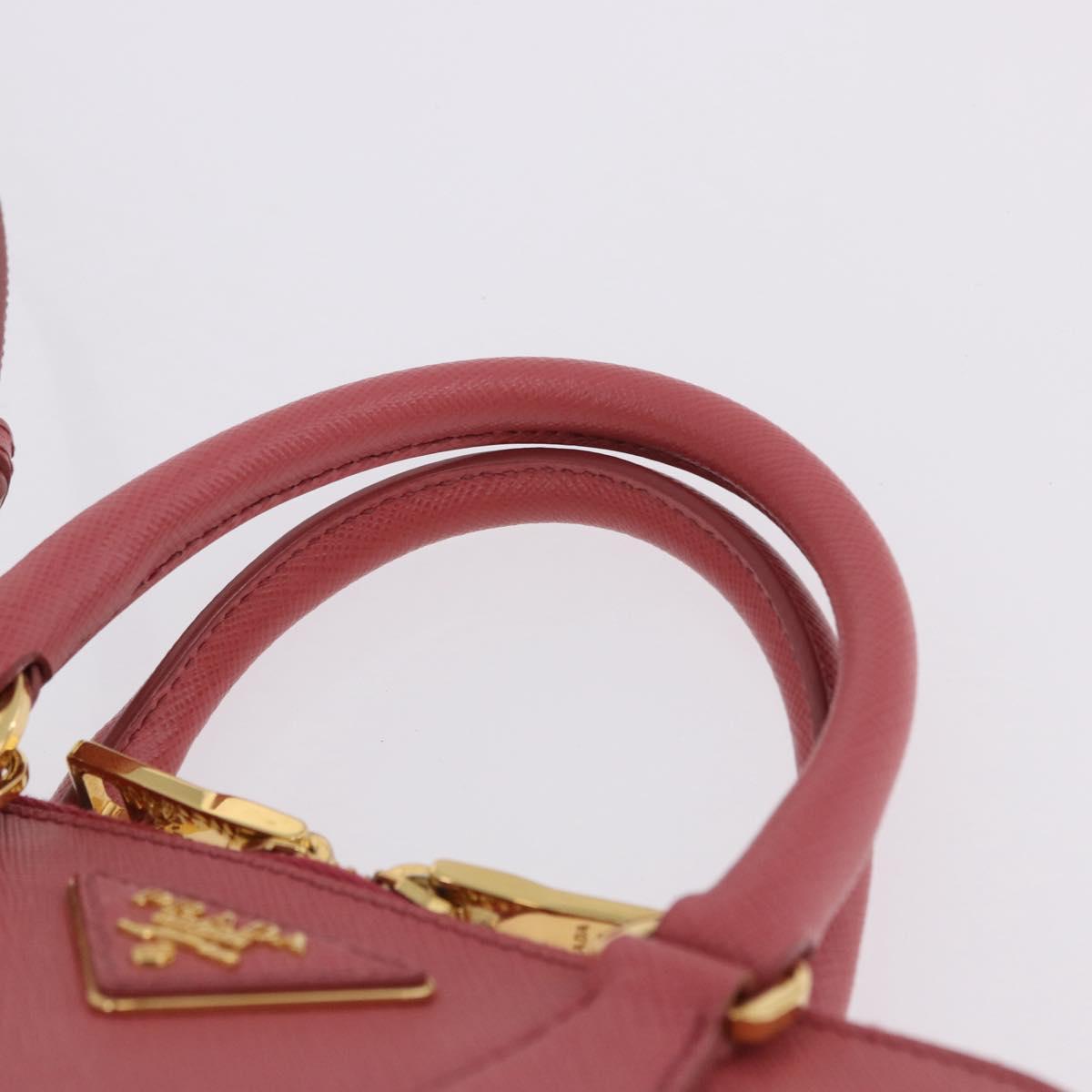 PRADA Galleria Hand Bag Saffiano 2way Pink Gold Auth 199933V - Jerrillo image 9