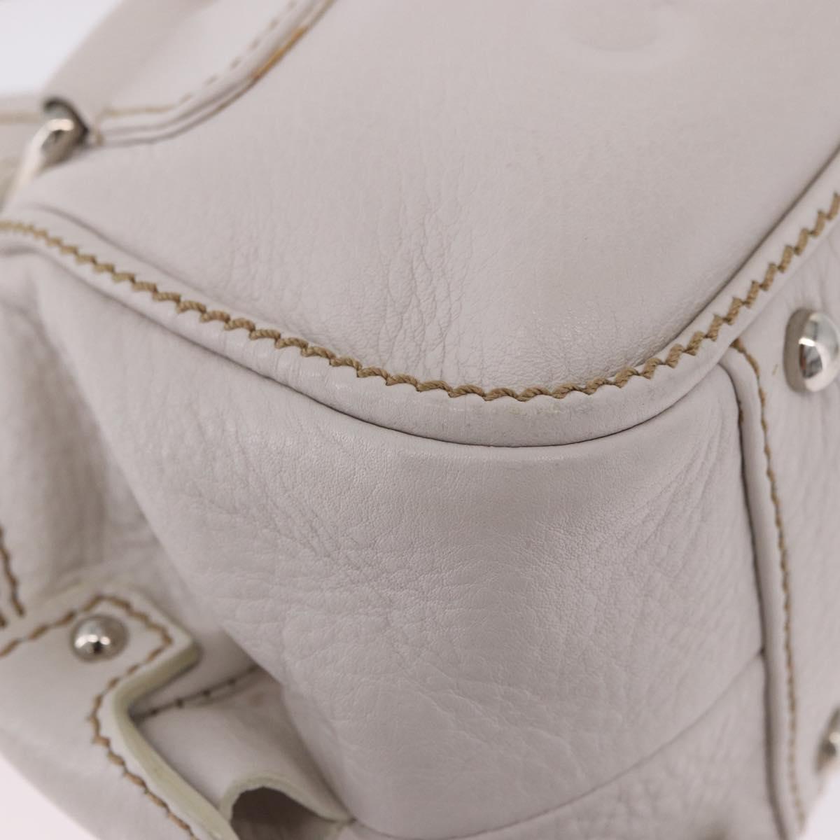 CHANEL Hand Bag Leather White Silver CC Auth 200073V - Jerrillo image 10