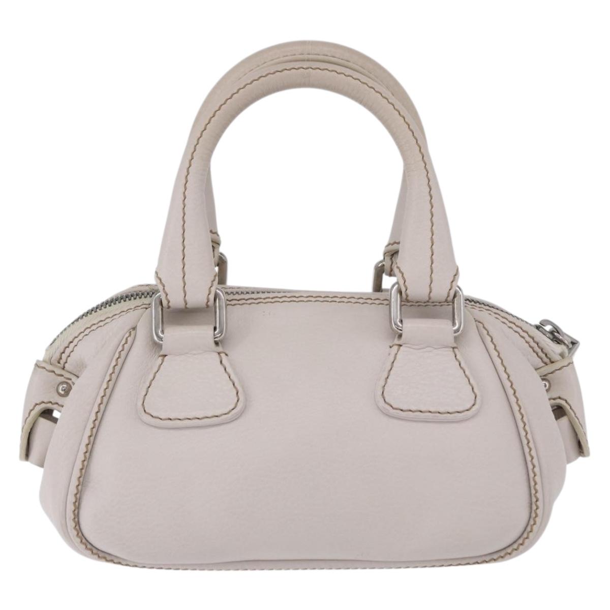 CHANEL Hand Bag Leather White Silver CC Auth 200073V - Jerrillo image 3