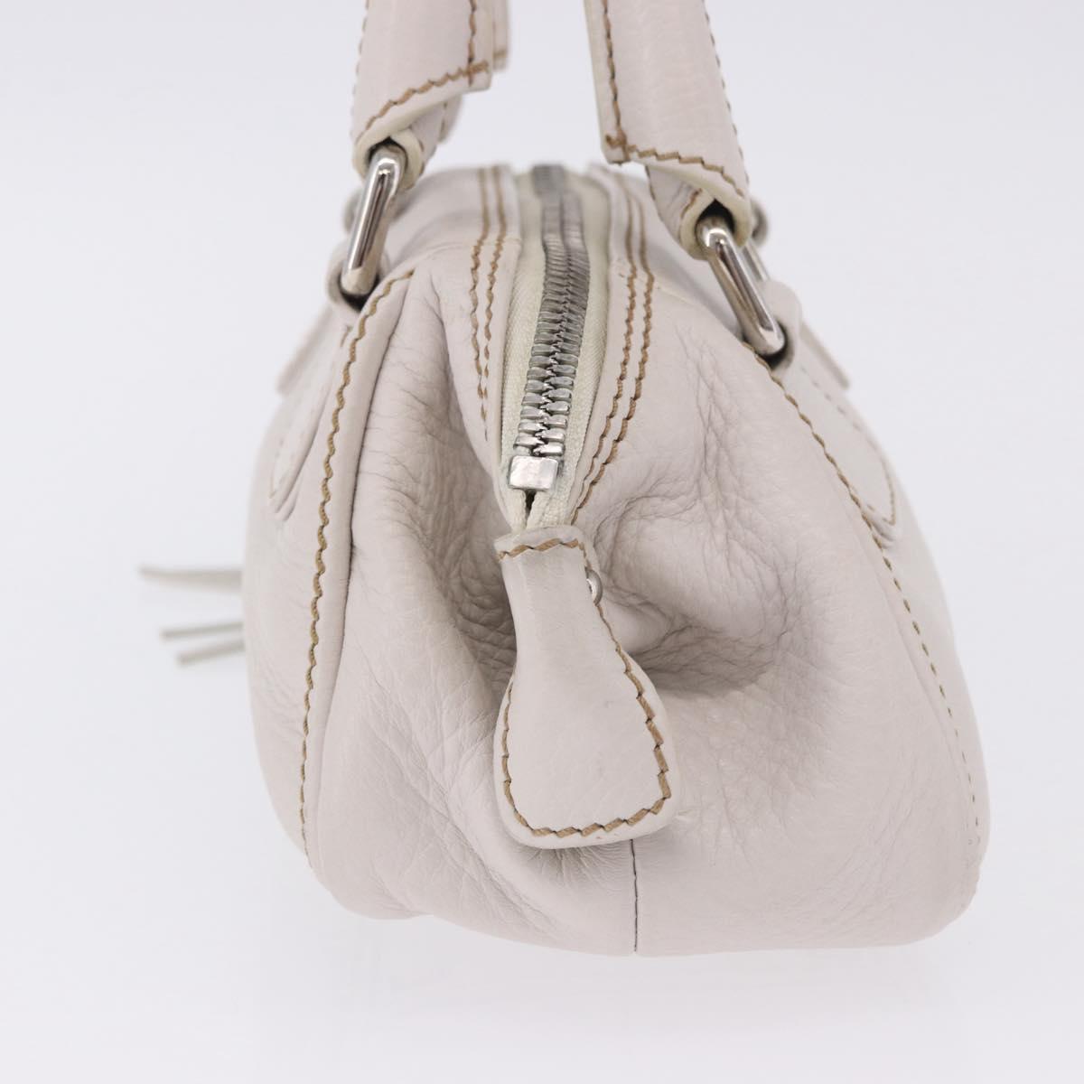 CHANEL Hand Bag Leather White Silver CC Auth 200073V - Jerrillo image 4