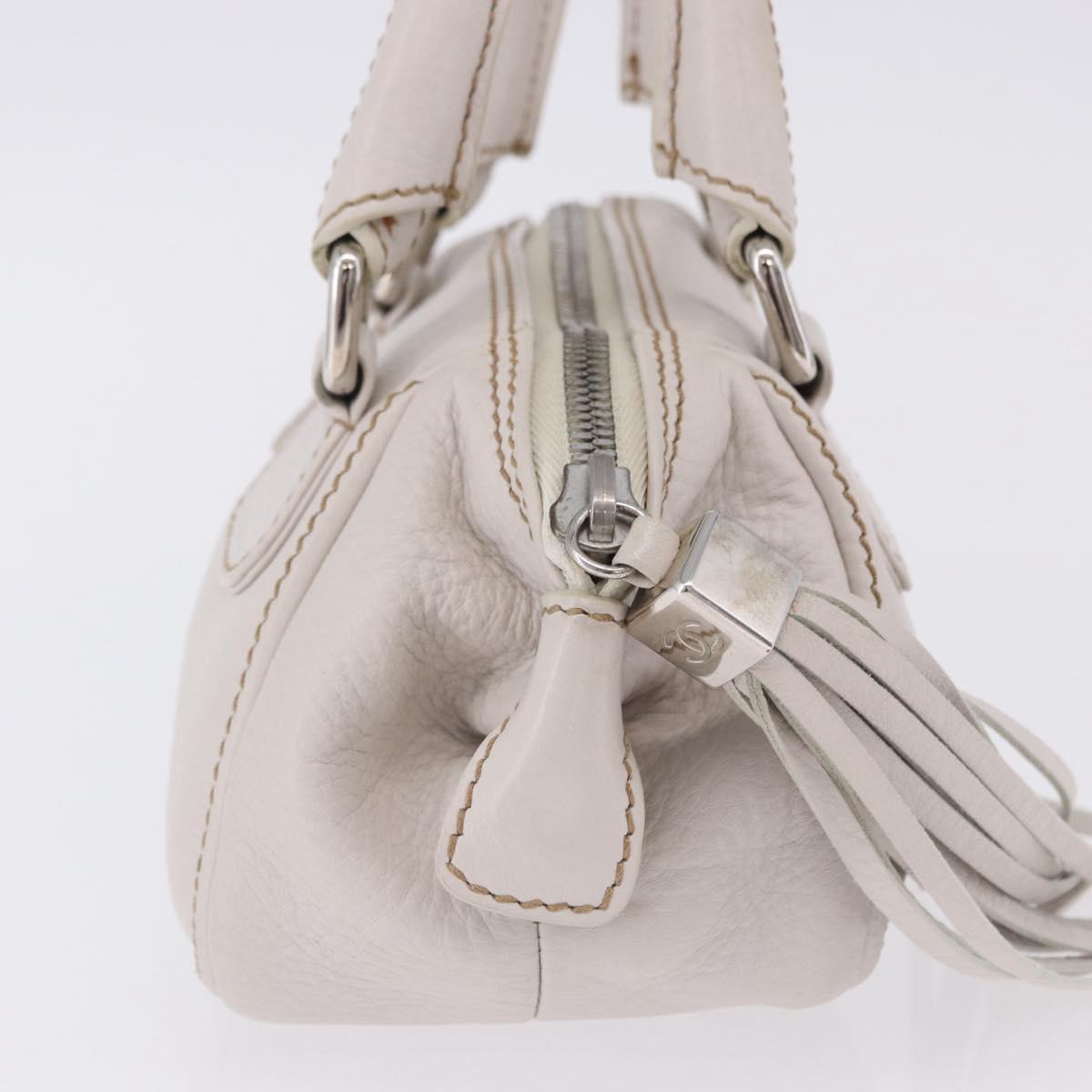CHANEL Hand Bag Leather White Silver CC Auth 200073V - Jerrillo image 5