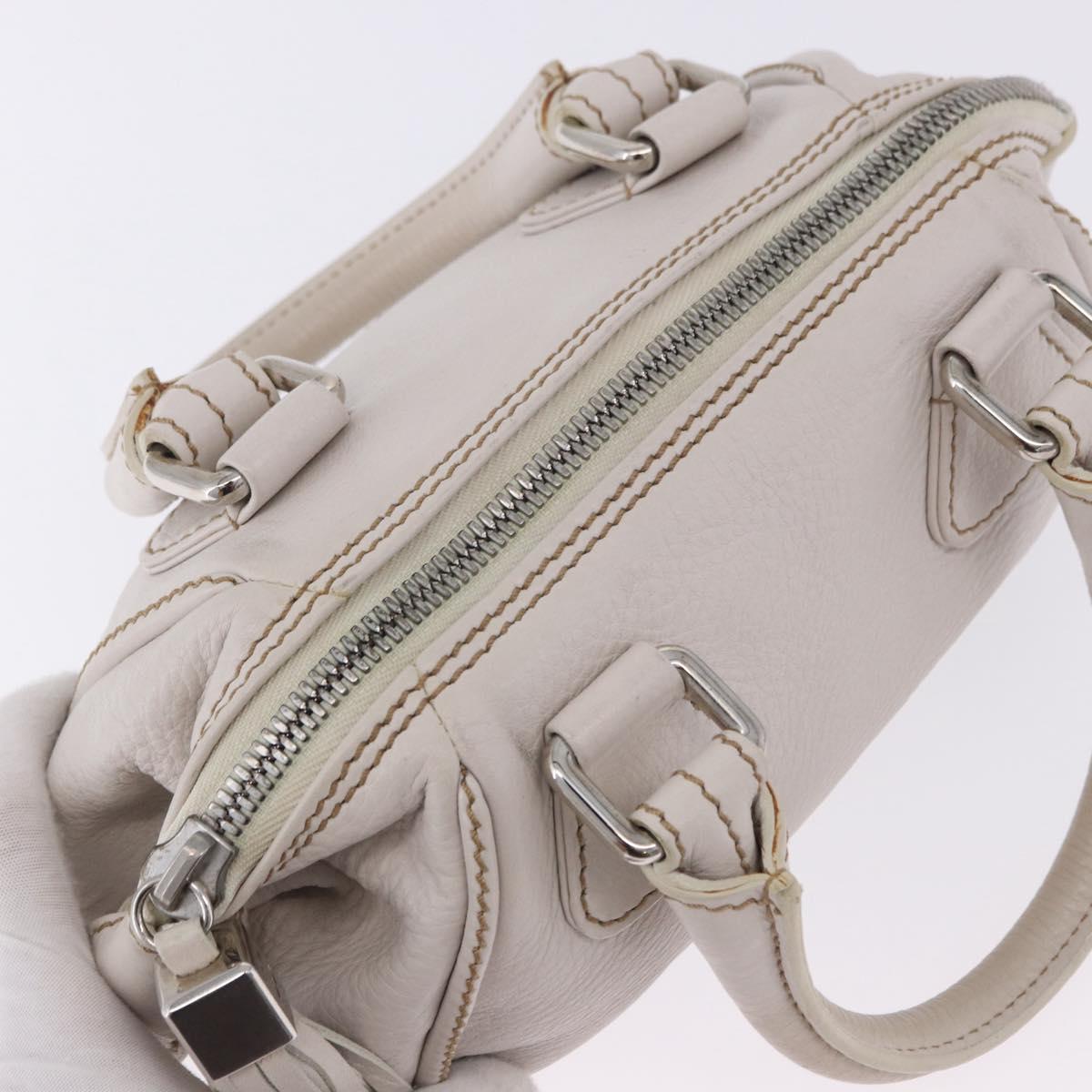 CHANEL Hand Bag Leather White Silver CC Auth 200073V - Jerrillo image 6