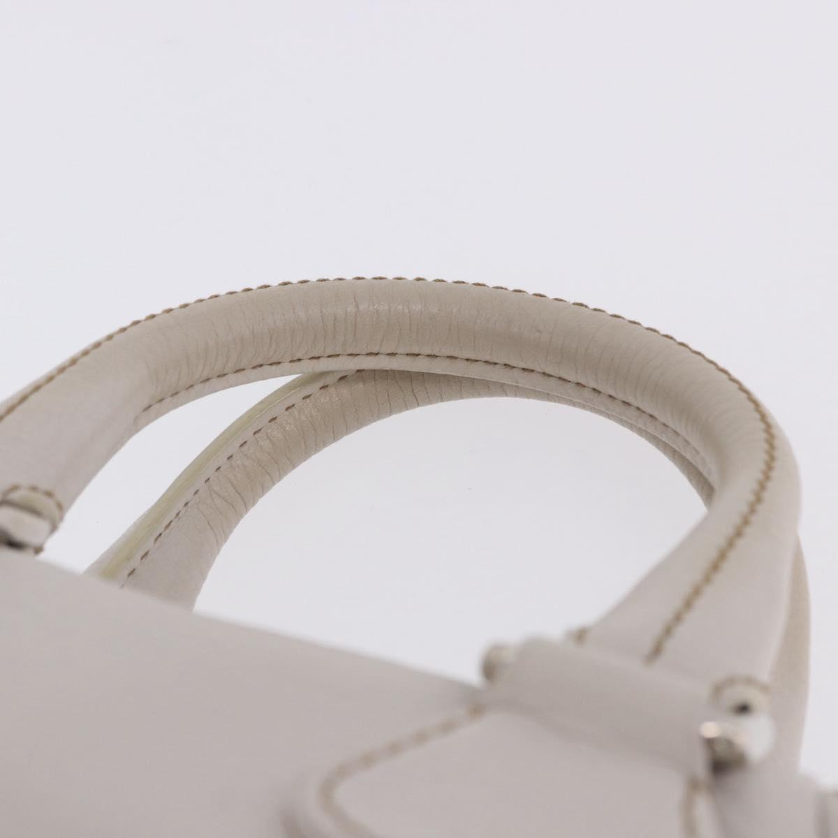 CHANEL Hand Bag Leather White Silver CC Auth 200073V - Jerrillo image 8