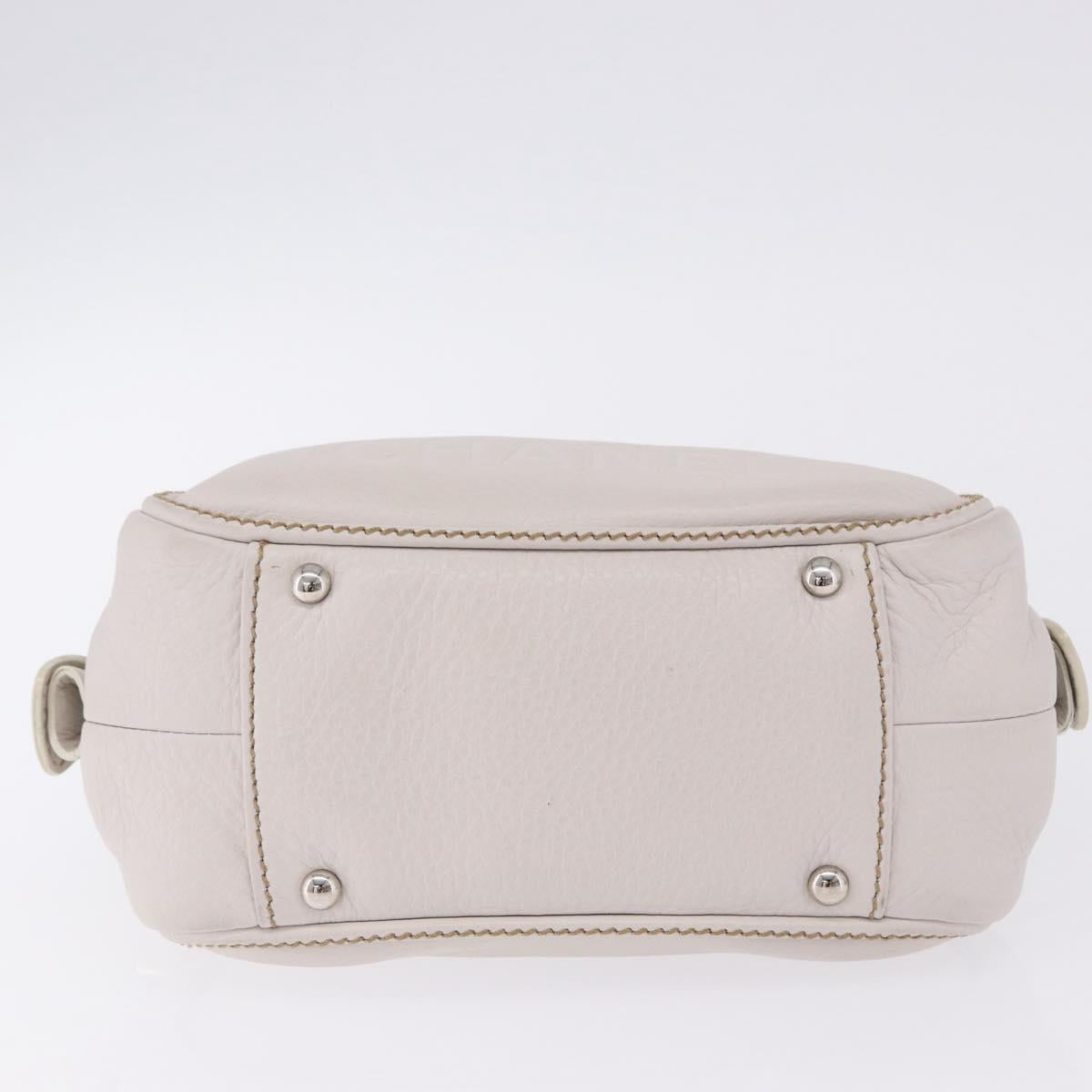 CHANEL Hand Bag Leather White Silver CC Auth 200073V - Jerrillo image 9