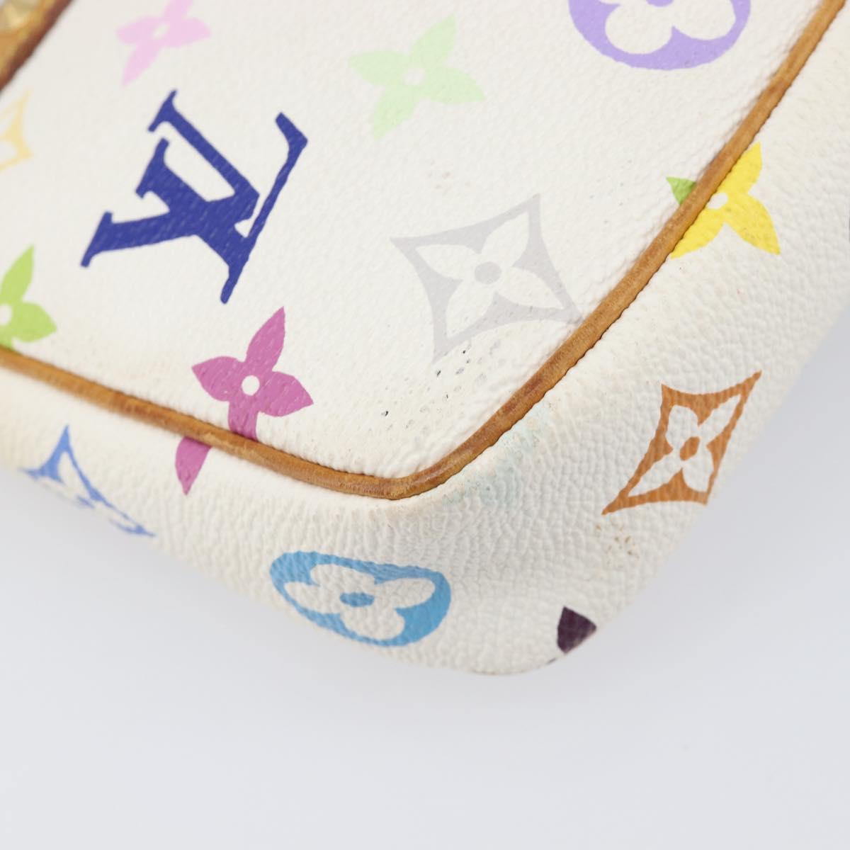 LOUIS VUITTON Monogram Multicolor Pochette Accessoires White M92649 Auth 200197 - Jerrillo image 9