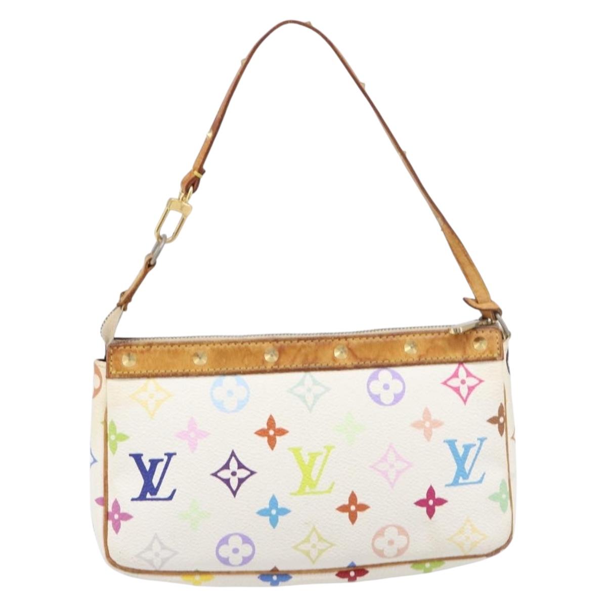 LOUIS VUITTON Monogram Multicolor Pochette Accessoires White M92649 Auth 200197 - Jerrillo image 2