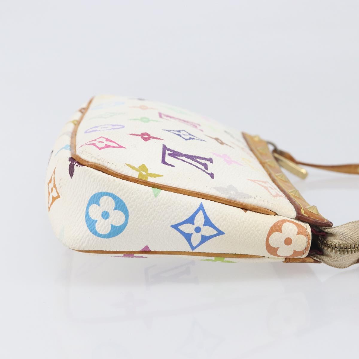 LOUIS VUITTON Monogram Multicolor Pochette Accessoires White M92649 Auth 200197 - Jerrillo image 3