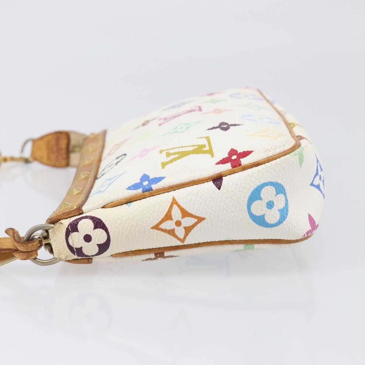 LOUIS VUITTON Monogram Multicolor Pochette Accessoires White M92649 Auth 200197 - Jerrillo image 4