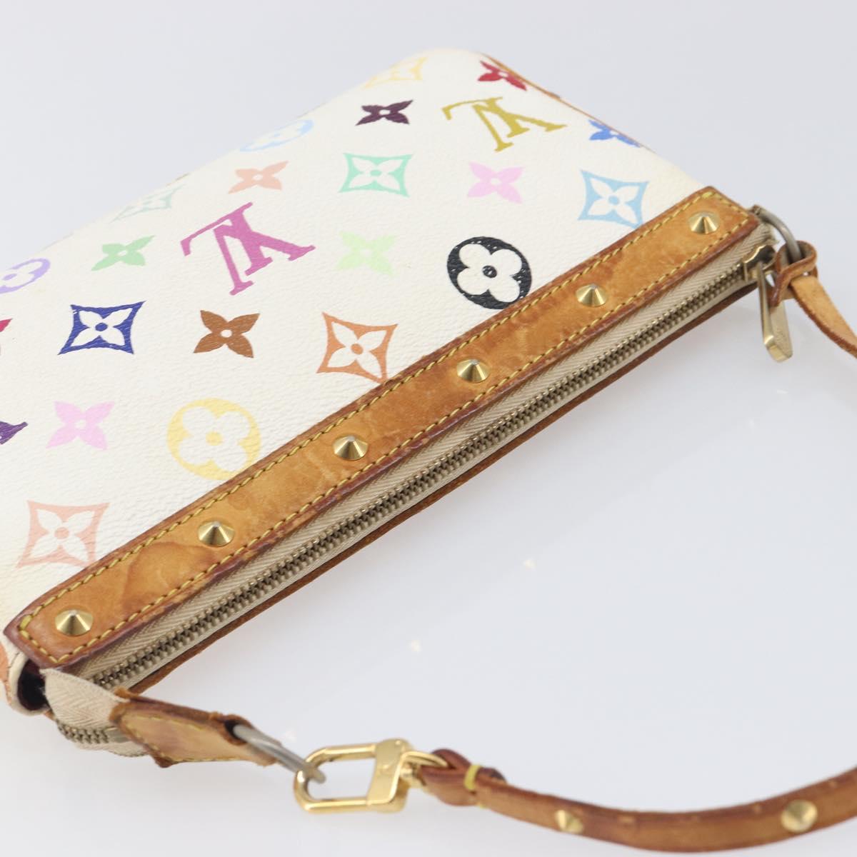 LOUIS VUITTON Monogram Multicolor Pochette Accessoires White M92649 Auth 200197 - Jerrillo image 6