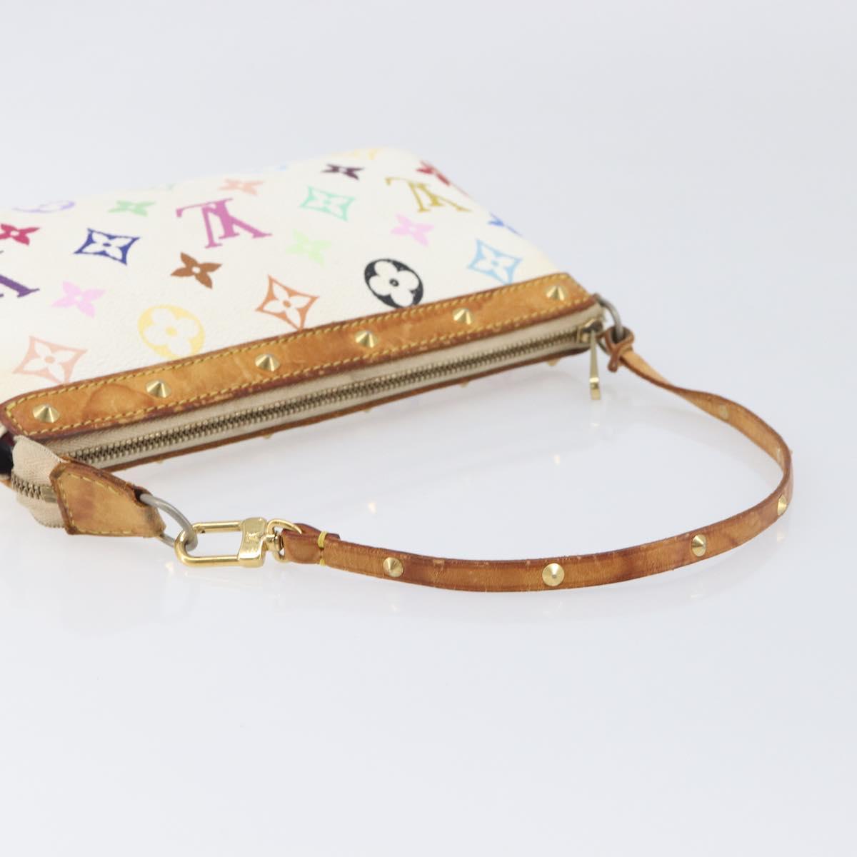 LOUIS VUITTON Monogram Multicolor Pochette Accessoires White M92649 Auth 200197 - Jerrillo image 7