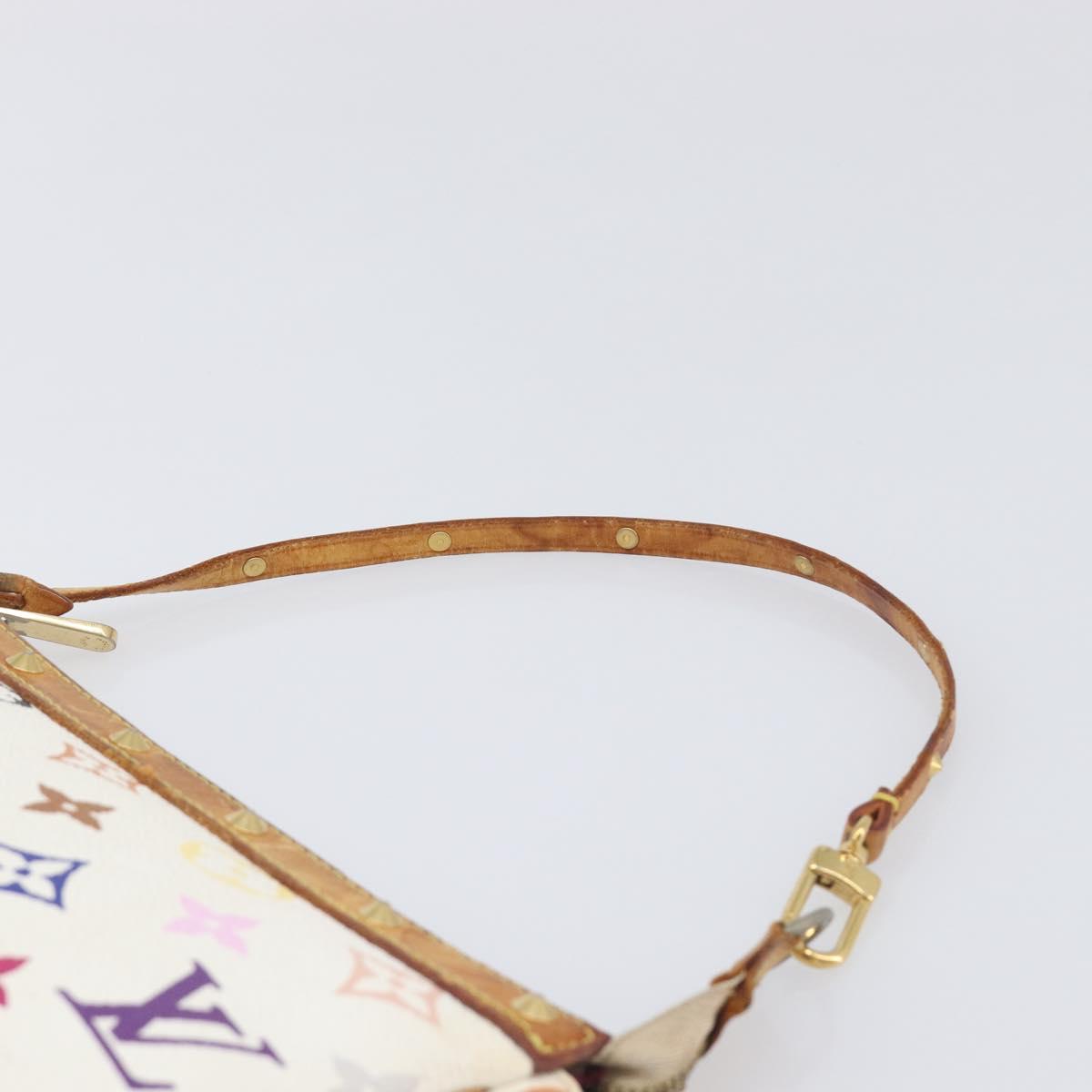 LOUIS VUITTON Monogram Multicolor Pochette Accessoires White M92649 Auth 200197 - Jerrillo image 8