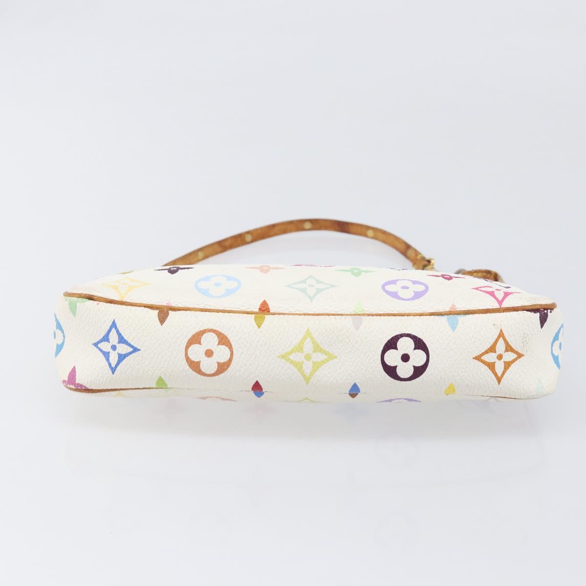 LOUIS VUITTON Monogram Multicolor Pochette Accessoires White M92649 Auth 200197 - Jerrillo image 5