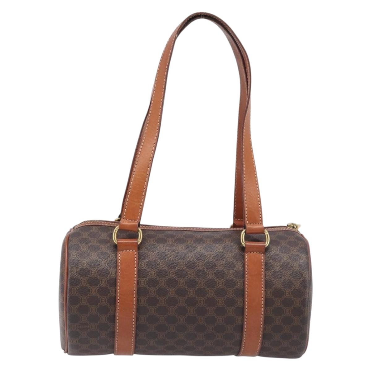 CELINE Macadam Canvas Hand Bag PVC Leather Brown Gold Auth 200255A - Jerrillo image 2