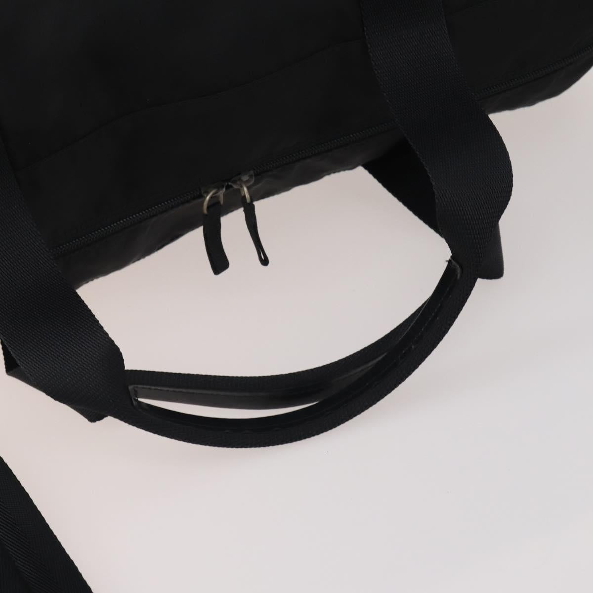 PRADA Boston Bag Nylon 2way Black Silver Auth 200299A - Jerrillo image 9